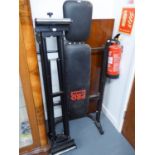 WEIGHTLIFTING BENCH AND WEIGHTS