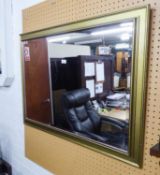 LARGE BEVELLED EDGE  WALL MIRROR IN GILT FRAME
