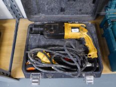 DE WALT D 25002/3 110V ELECTRIC DRILL WITH TRANSFORMER, IN CASE