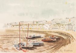 H. SHARP WATERCOLOUR DRAWING ?Viking Bay, Broadstairs? Signed and titled 7 ½? x 10 ½? (19cm x 26.