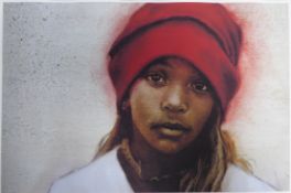 HENDRY ARTIST SIGNED LIMITED EDITION GICLEE PRINT Red Hat Signed, titled and numbered 3/25 in pencil