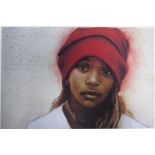 HENDRY ARTIST SIGNED LIMITED EDITION GICLEE PRINT Red Hat Signed, titled and numbered 3/25 in pencil