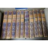 HUME SMOLLETT- Hume-The History of England, 6 vol, Longman 1848, bound in full leather, marbled