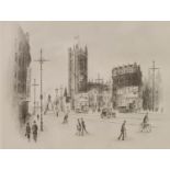 ARTHUR DELANEY (1927 - 1987) ARTIST SIGNED LIMITED EDITION PRINT OF A PENCIL DRAWING Deansgate &