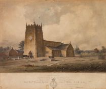 W.L. WALTON AFTER SELIN ROTHWELL 19th CENTURY HAND-COLOURED LITHOGRAPH View of Radcliffe Parish