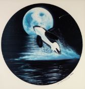 WYLAND (MODERN) ARTIST SIGNED LIMITED EDITION COLOUR PRINT ?Orca Moon?, (463/500), with