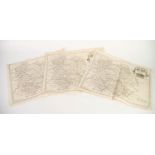 ROBERT MORDEN THREE MATCHING ANTIQUE MAPS OF HEREFORD 15 ½? X 17 ¼? (39.3cm x 43.8cm), overall,