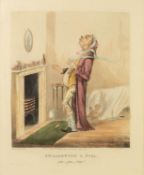 AFTER M.E. (early 19th Century) HAND-COLOURED AQUATINT Swallowing a Pill Published by T Gillard,