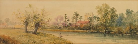 ARTHUR GORDON (c.1883-1944) SET OF THREE WATERCOLOUR DRAWINGS Thames river scene Two tranquil