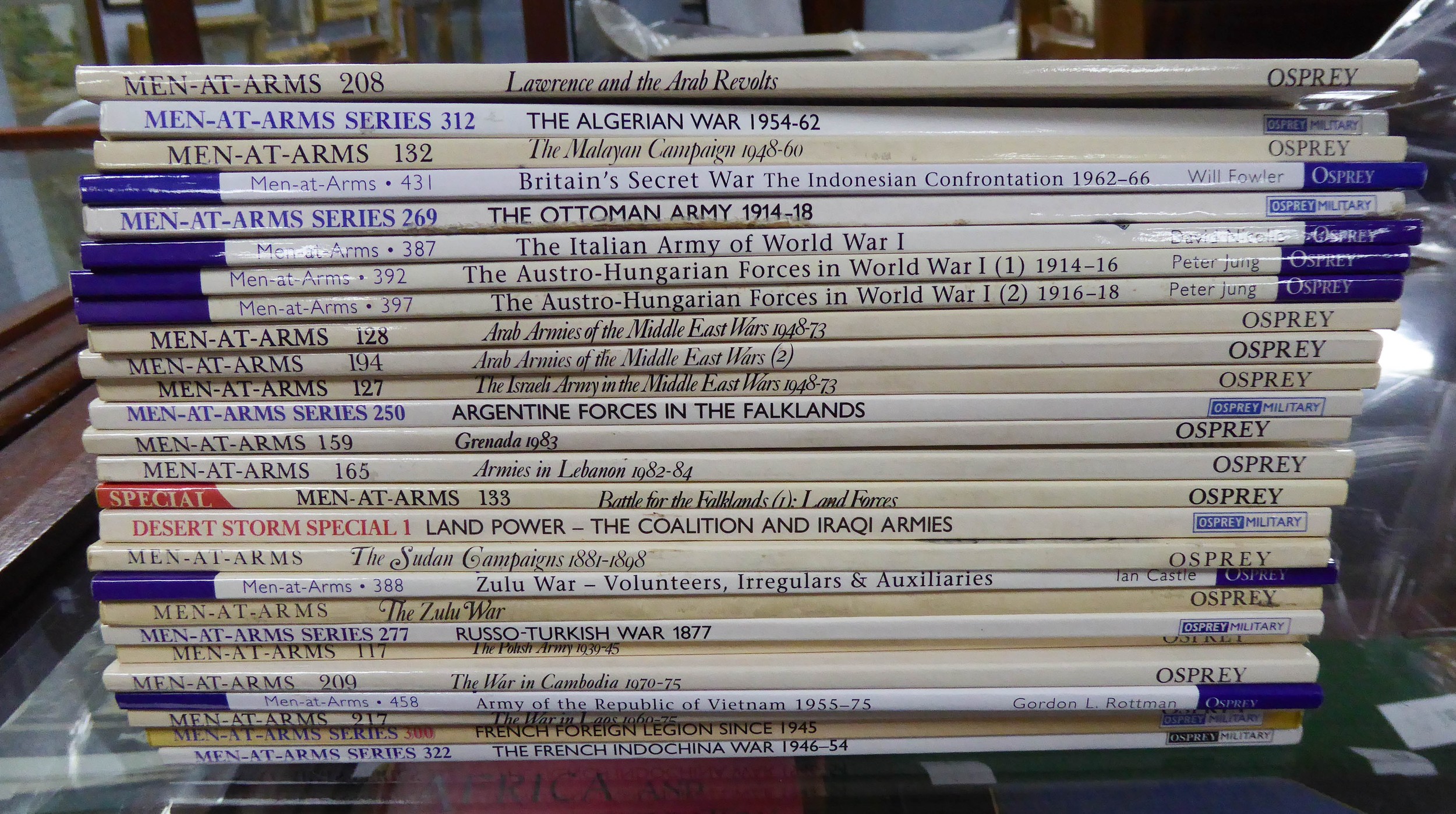 Military History. A quality selection of 28 Osprey Publishing Men-at-Arms military paperbacks to