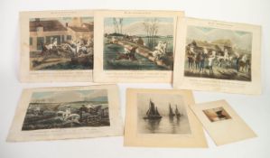 AFTER ALKEN FOUR COLOUR PRINTS FROM THE ?FIRST STEEPLE CHASE ON RECORD? SERIES Plates 1-4 11 ½? x 14