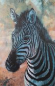 ROLF HARRIS (b. 1930) ARTIST SIGNED LIMITED EDITION COLOUR PRINT ON DELUXE CANVAS ?Young Zebra?, (