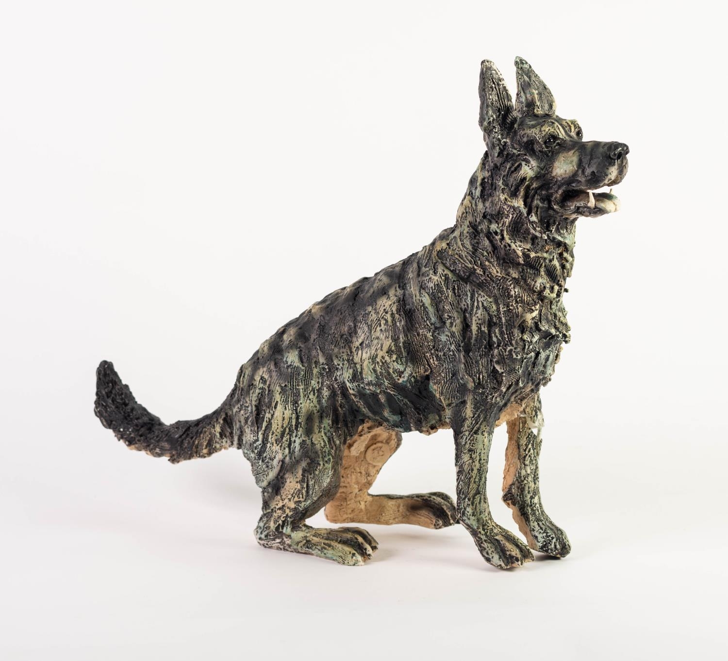 APRIL SHEPHERD (MODERN) LIMITED EDITION RESIN MODEL OF A DOG ?Raring to Go?, (007/295) with - Image 2 of 4