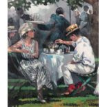 SHEREE VALENTINE DAINES (b.1959) ARTIST SIGNED LIMITED EDITION COLOUR PRINT ?Afternoon Tea?, (5/