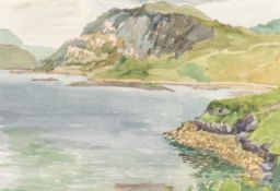IAN GRANT (1904 - 1993) WATERCOLOUR DRAWING Scottish Loch Signed lower right and labelled verso 10in