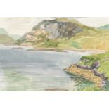 IAN GRANT (1904 - 1993) WATERCOLOUR DRAWING Scottish Loch Signed lower right and labelled verso 10in