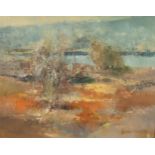 PATTY MARTIN (TWENTIETH CENTURY) OIL ON BOARD ?Lindow Common? Signed, titled to label verso and with