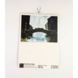 WILLIAM TURNER (1920 - 2013) COMPLETE SEVEN PAGE PICTORIAL WALL CALENDAR FOR 1986 Crossing the