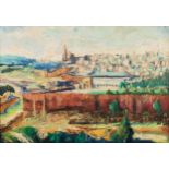 THERESA DAN (1913-1976) OIL ON CANVAS View of Jerusalem Signed and dated 1959 17 ¾? x 25 ¼? (45cm
