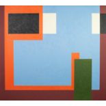 CHRISTOPHER CORAM (b. 1948) OIL PAINTING ON BOARD Rectilinear Abstract Signed and dated (20)19 lower