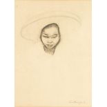 HARRY RUTHERFORD (1903 - 1985) PENCIL DRAWING 'The Shrimp Girl, Sarawak' Signed lower right 12in x