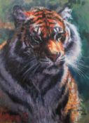 ROLF HARRIS (b. 1930) ARTIST SIGNED LIMITED EDITION COLOUR PRINT ON CANVAS ?Tiger in the Sun?, (97/
