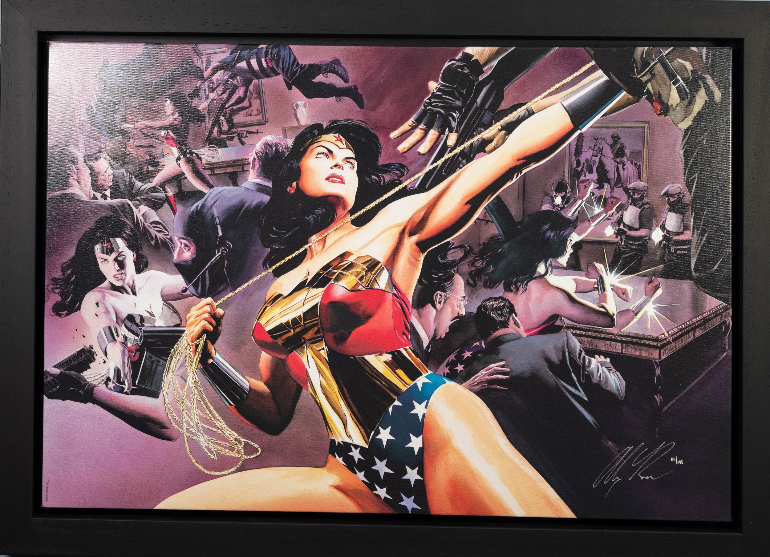 ALEX ROSS (b.1970) FOR DC COMICS ARTIST SIGNED LIMITED EDITION COLOUR PRINT ?Wonder Woman: - Image 2 of 2