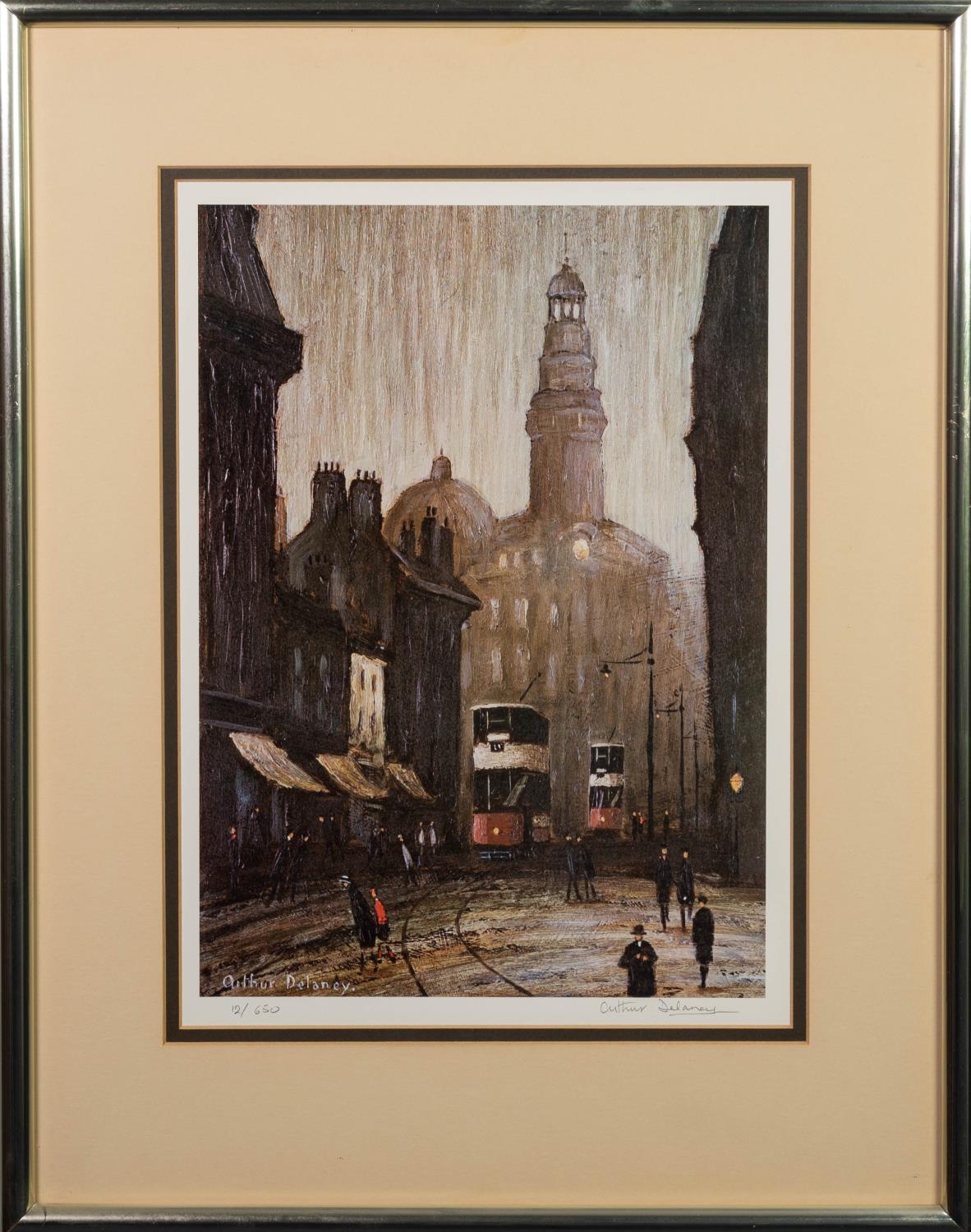 ARTHUR DELANEY (1927 - 1987) PAIR OF ARTIST SIGNED LIMITED EDITION COLOUR PRINTS Oxford Road and The - Image 4 of 4