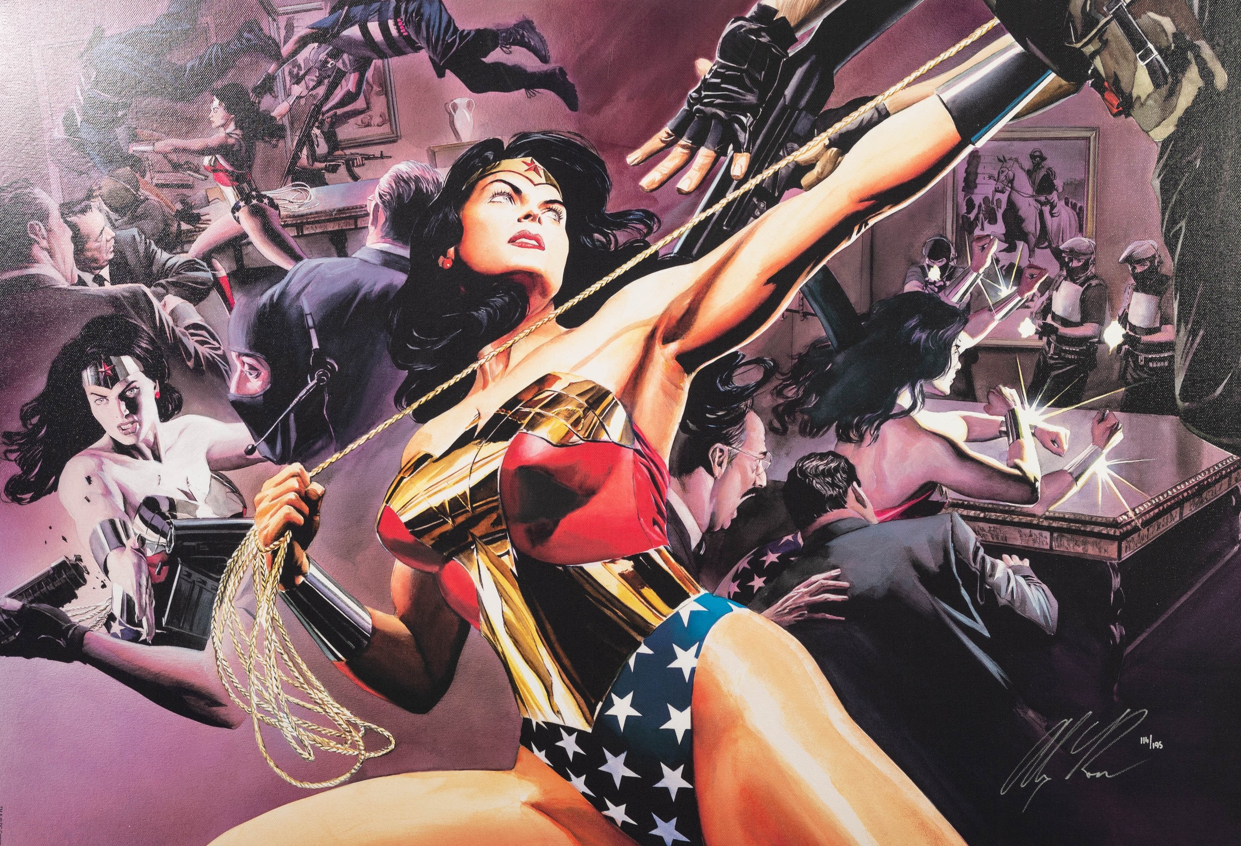 ALEX ROSS (b.1970) FOR DC COMICS ARTIST SIGNED LIMITED EDITION COLOUR PRINT ?Wonder Woman: