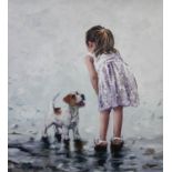 KEITH PROCTOR (b.1961) ARTIST SIGNED LIMITED EDITION COLOUR PRINT ?Puppy Love?, (52/195), no