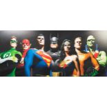 ALEX ROSS (b.1970) FOR DC COMICS ARTIST SIGNED LIMITED EDITION COLOUR PRINT ?Original Seven?, (118/