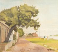 ROGER HAMPSON (1925 - 1996) OIL PAINTING ON CANVAS The Cotton Tree, Sunderland Point Signed lower