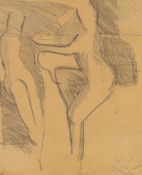 COLIN JELLICOE (1942-2018) TWO PENCIL DRAWINGS ?Seated Figure?, on buff paper 6? x 4 ¾? (15.1cm x