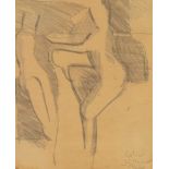 COLIN JELLICOE (1942-2018) TWO PENCIL DRAWINGS ?Seated Figure?, on buff paper 6? x 4 ¾? (15.1cm x