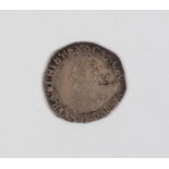 A CHARLES I HAMMERED SILVER SHILLING, Triangle Mint mark for Tower Mint 1639-40 (VF)