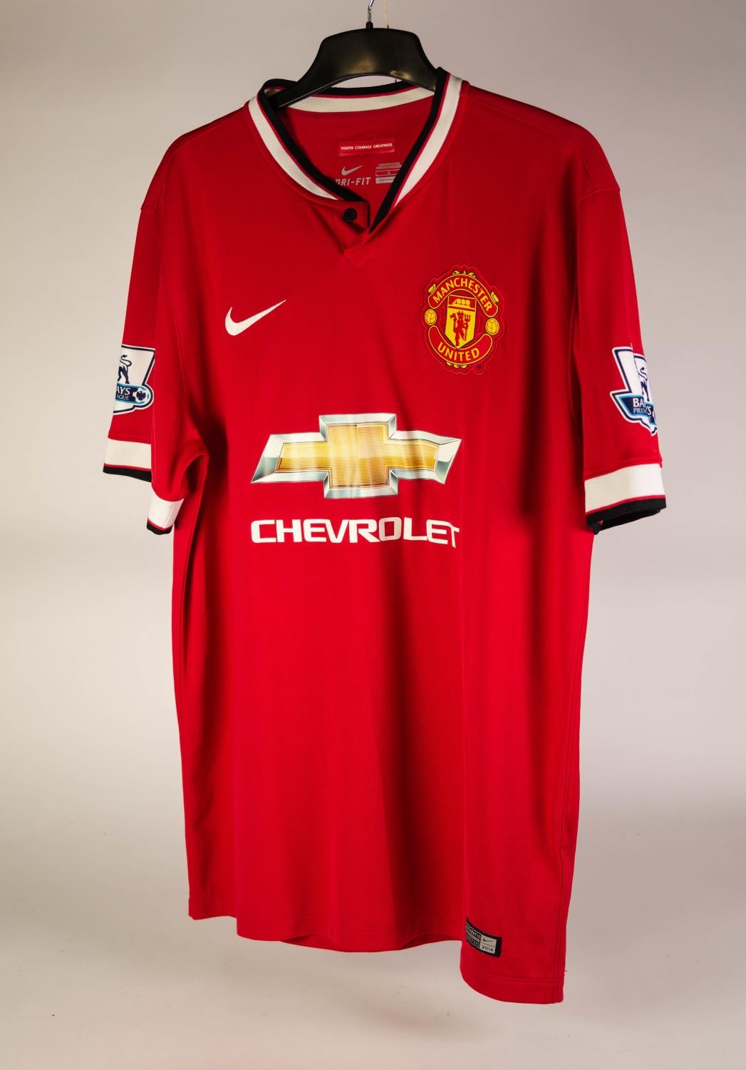 MANCHESTER UNITED REPLICA SHIRTS, VARIOUS YEARS WITH SIX HOME SHIRTS, sponsors including; Vodafone - Image 14 of 18