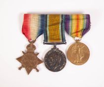 THREE WORLD WAR I MEDALS, awarded to Private C. Parker, Manchester Regiment No. 8789, viz 1914-