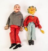 PALITOY MOULDED PLASTIC CIRCA 1950's ARCHIE ANDREWS VENTRILOQUISTS DUMMY, with opening mouth (stuck)