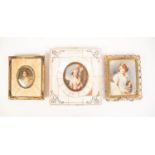 FRENCH SCHOOL (EARLY TWENTIETH CENTURY)  OVAL PASTICHE PORTRAIT MINIATURE ON IVORY  After