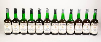 TWELVE 70cl BOTTLES OF HARVEYS - CLUB AMONTILLADO MEDIUM DRY SHERRY  in related cardboard box (12)