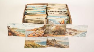 LARGE SELECTION OF LOOSE CIRCA 1920's AND LATER HOLIDAY GREETINGS AND TRAVEL RELATED POSTCARDS,