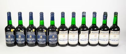 SIX 70cl BOTTLES OF HARVEY'S BRISTOL MILK - EXTRA SUPERIOR GOLDEN SHERRY AND FIVE 70cl EMBOSSED