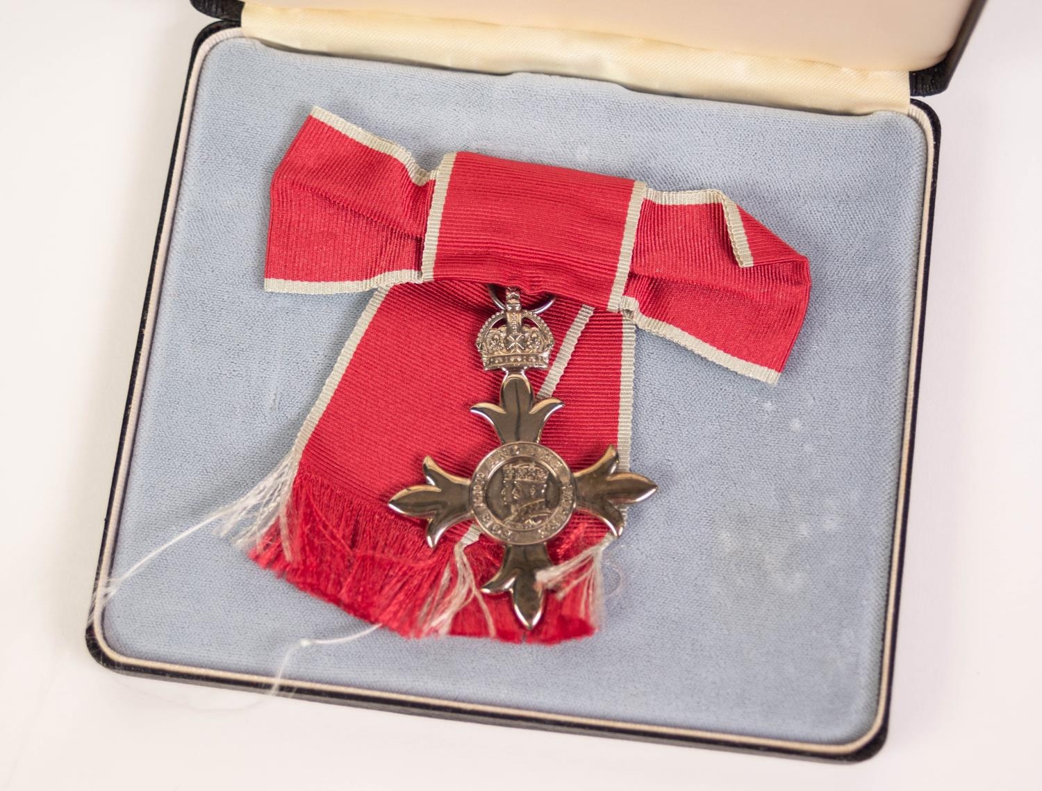 GEORGE V M.B.E. MEDAL and ribbon, in case with card - Image 2 of 3