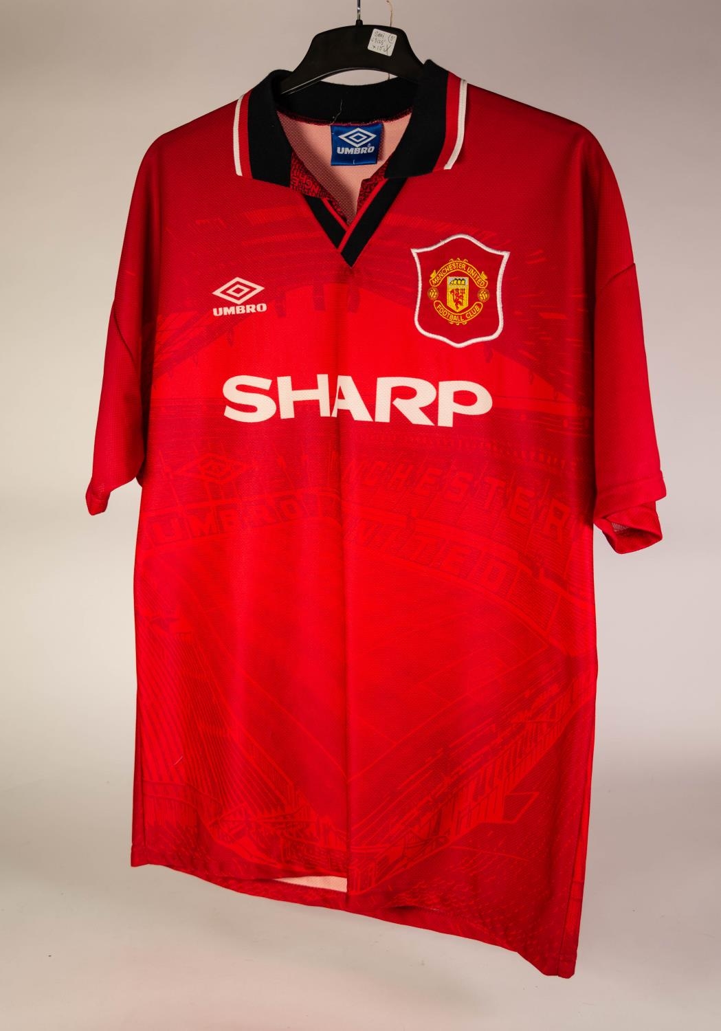 MANCHESTER UNITED REPLICA SHIRTS, VARIOUS YEARS WITH SIX HOME SHIRTS, sponsors including; Vodafone - Image 17 of 18