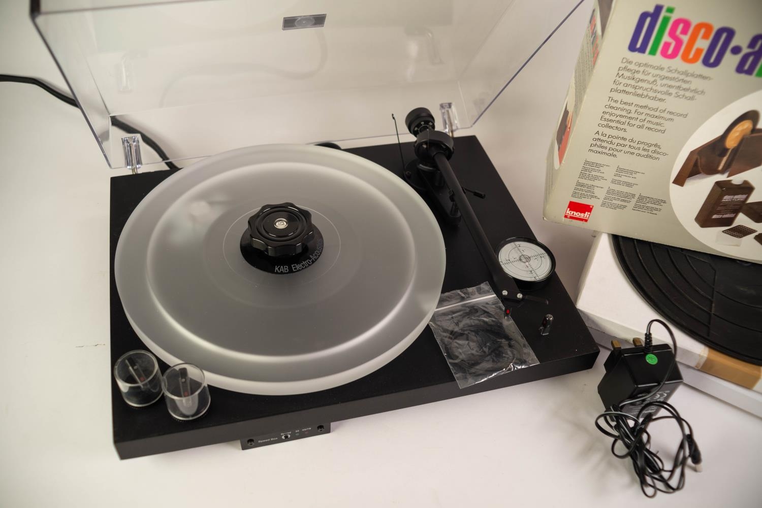 AUDIO EQUIPMENT. A Pro-Ject Record Player, Debut III Phono SB, boxed with cables, power supply, - Image 2 of 2