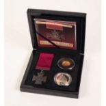 BRADFORD EXCHANGE LIMITED EDITION THE VICTORIA CROSS GOLD AND SILVER COMMEMORATIVE SET to include;