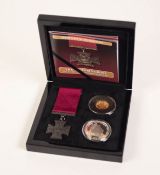 BRADFORD EXCHANGE LIMITED EDITION THE VICTORIA CROSS GOLD AND SILVER COMMEMORATIVE SET to include;