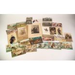 THIRTEEN EARLY TWENTIETH CENTURY AND LATER POSTCARDS, RELATING MAINLY TO THE GREAT WAR,