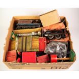 SELECTION OF HORNBY SERIES 'O' GAUGE TINPLATE MODEL RAIL, to include; 0-4-0 TANK LOCOMOTIVE No.