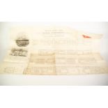 A CIRCA 1934 FOLD-OUT DETAILED ACCOMMODATION DECK PLAN OF R.M.S. HOMERIC OF WHITE STAR LINES, with